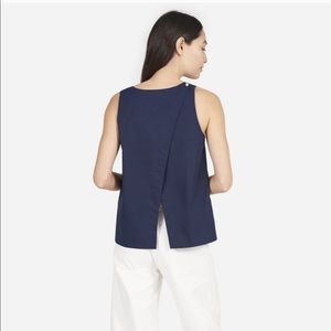 Clean Cotton Split Back Tank Top